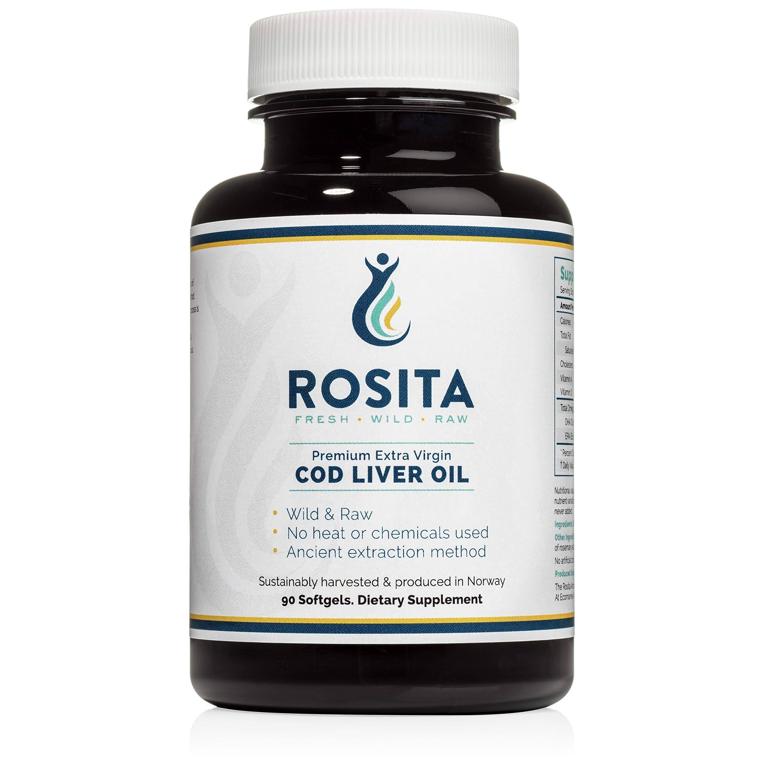 Rosita Premium Extra Virgin Cod Liver Oil, Softgels – 90 count