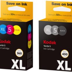 Kodak Verite 5 Replacement Inks (AL11CA) XL Black and Color Ink Jet Cartridge Bundle Compatible with All Kodak Verite Printers