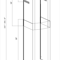 Alternative view of Winflo Stainless Steel Chimney Extension (Up to 11 ft. Ceiling) for Wall Mount Range Hood, Silver