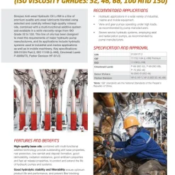 Alternative view of Sinopec AW 32 Hydraulic Oil Fluid (ISO VG 32, SAE 10W), 55 Gallon Drum