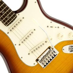 Squier Standard Stratocaster FMT Electric Guitar Transparent Amber