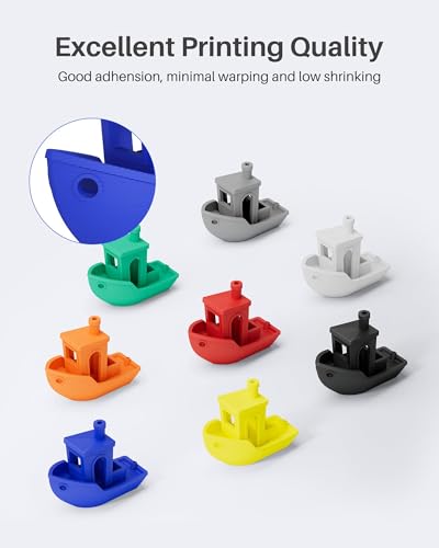 ELEGOO PLA Filament 1.75mm Bundle 4KG, 3D Printer Filament Dimensional Accuracy +/- 0.02mm, 4pcs 1kg Spool(2.2lbs) Fit Most FDM 3D Printers (Black, White, Dark Blue, True Red) - Image 7