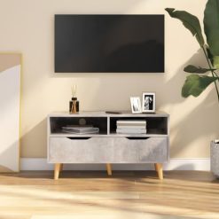 TV Stand, Center Console Storage Cabinet Small Console Table Low Tv Stand Suitable for Office Small Spaces Bedroom Living Room High Gloss White 35.4×15.7×19.1 Engineered Wood