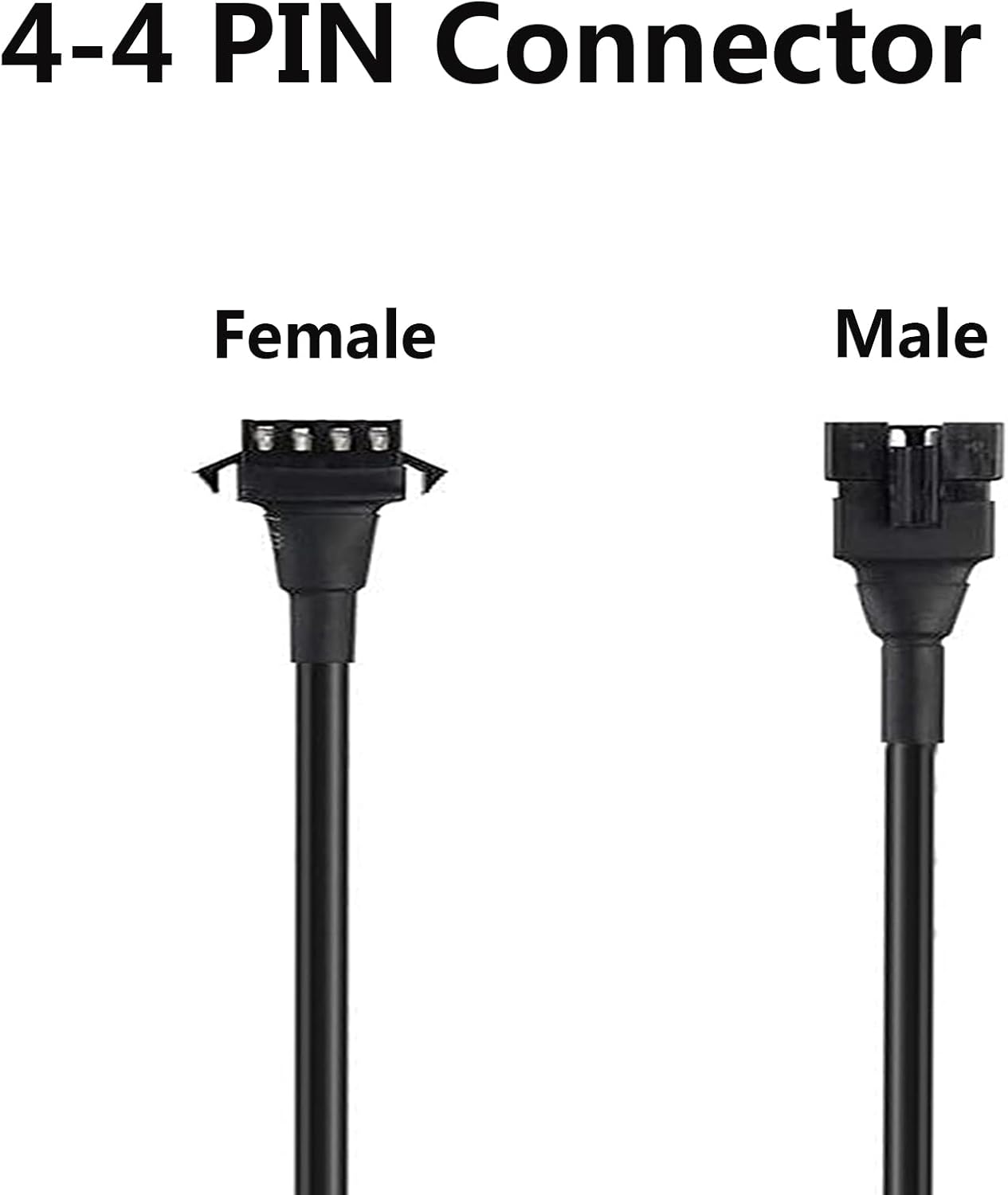 4pcs 5-Feet Extension Cable Cords,SM 4-PIN Locking Connector 60in/150cm Length Wire for Underglow 5050-SMD RGB LED NEON Strip Light Kits on Motorcycle Golf Cart ATV EXT-5FT - Image 2