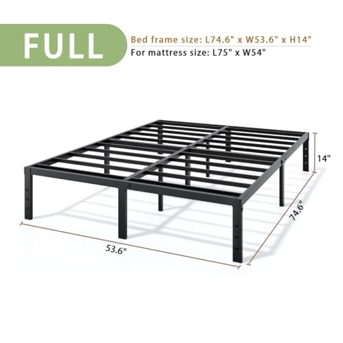 Metal Bed Frame Full Size – 14 Inch Heavy-Duty Full Platform Bed Frame No Box Spring Needed, Easy Assembly, Noise-Free, Sturdy Mattress Foundation, Underbed Storage Space - Image 68