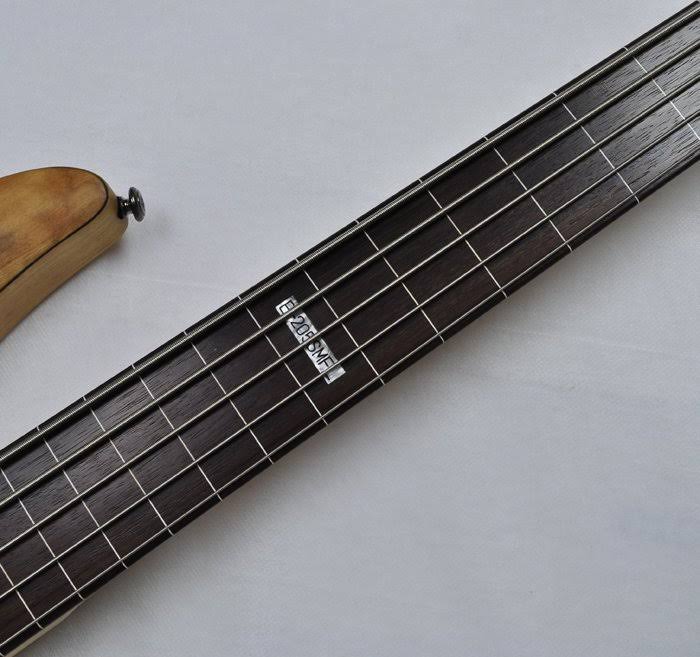 ESP LTD B-205 Fretless Spalted Maple Natural Satin 5 String Bass - Image 7
