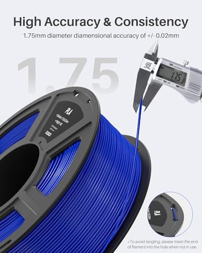 ELEGOO PLA Filament 1.75mm Bundle 4KG, 3D Printer Filament Dimensional Accuracy +/- 0.02mm, 4pcs 1kg Spool(2.2lbs) Fit Most FDM 3D Printers (Black, White, Dark Blue, True Red) - Image 3