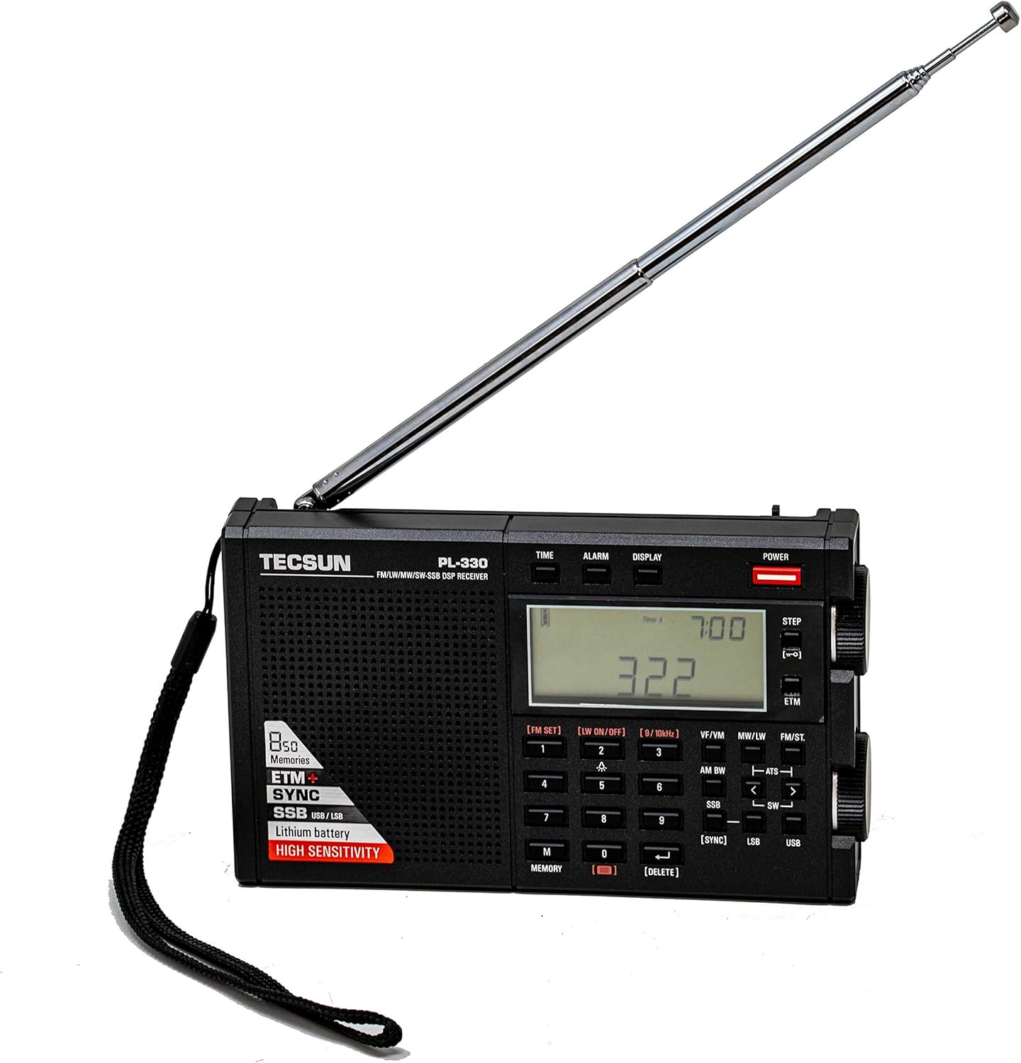 Tecsun Digital PL330 AM/FM/LW/SW Worldband Radio with Single Side Band Receiver - Image 2
