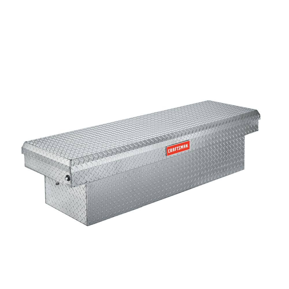 Craftsman 71.36-in x 19.57-in x 17.21-in Brite Aluminum Crossover Truck Tool Box | CMXTBAK1000901