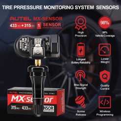 Alternative view of Autel TPMS Sensor MX-Sensor TPS218-315MHz+433MHz 2 in 1 Dual Frequency Replaced OEM Tire Pressure Sensor Universal Programmable Screw-in Sensor Sets of 4 (Rubber Valves)