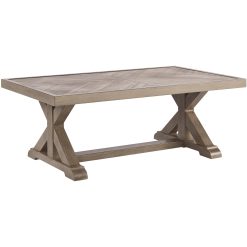 Beachcroft Rectangular Cocktail Table – Beige – Outdoor by Ashley