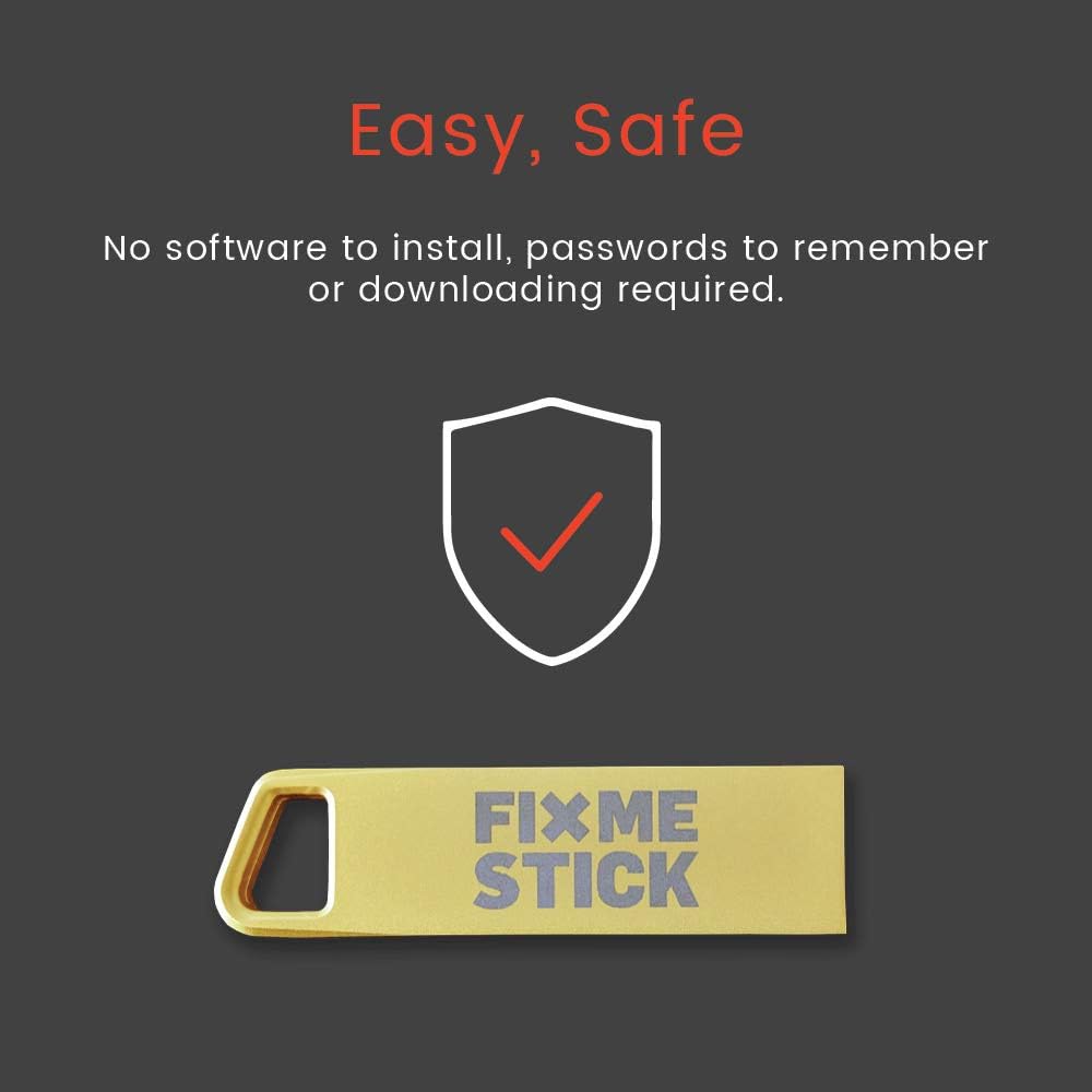 FixMeStick Gold Computer Virus Removal Stick for Windows PCs – Unlimited Use on Up to 3 Laptops or Desktops for 1 Year – Works with Your Antivirus - Image 3