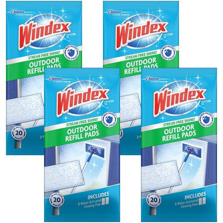 Windex All-in-One Window Cleaner Pads Refill – 2 ct – 4 Pk