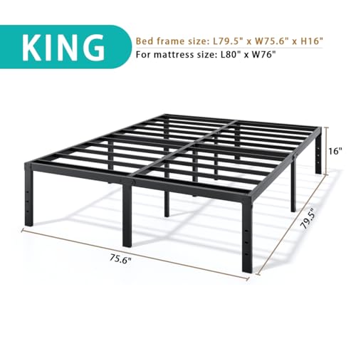 Metal Bed Frame Full Size – 14 Inch Heavy-Duty Full Platform Bed Frame No Box Spring Needed, Easy Assembly, Noise-Free, Sturdy Mattress Foundation, Underbed Storage Space - Image 53
