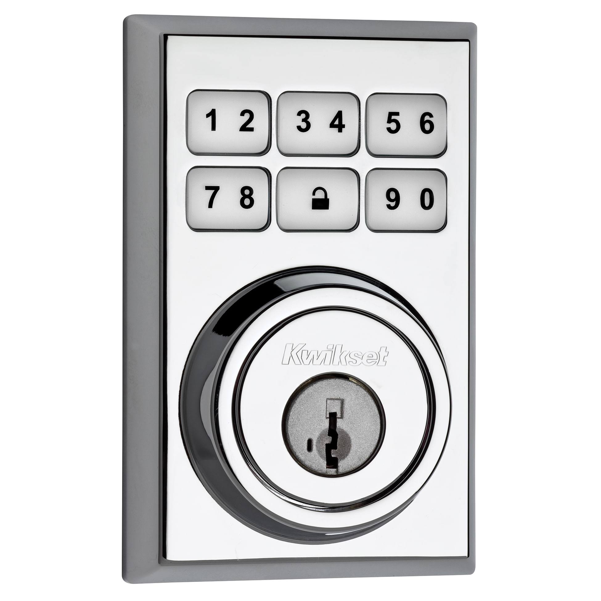 Kwikset 99090-022 SmartCode Electronic Deadbolt Featuring SmartKey, Polished Chrome