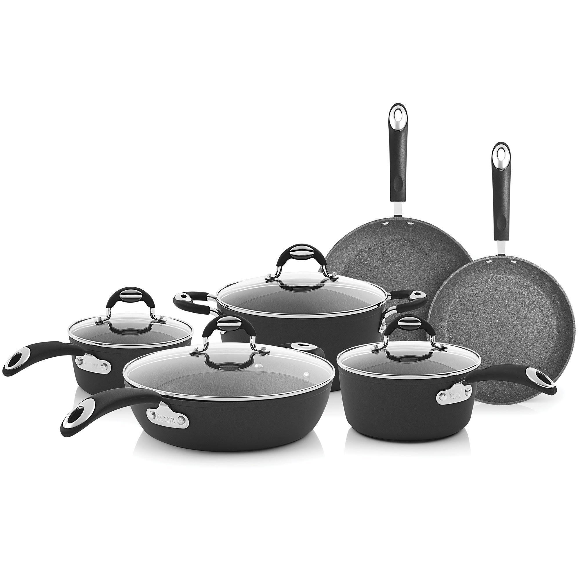 Bialetti Impact 10-Piece Black Nonstick Cookware Set - Image 2