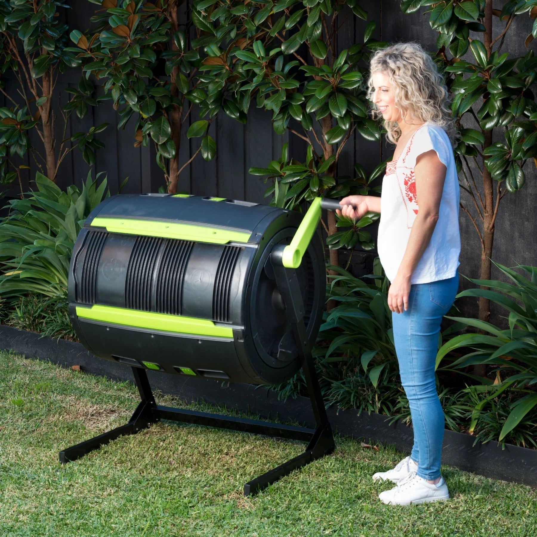 65-Gallon Compost Tumbler And Cart Combo - Image 3