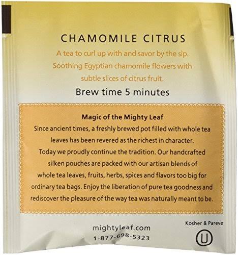 Mighty Leaf Chamomile Citrus Tea 100 Tea Pouches - Image 2