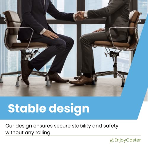 Enjoy Caster | 2.5 Inch Office Chair Casters for Herman Miller Aeron Steelcase Leap Chair | Dual Injection Polyurethane Wheels for Hardwood Floors | Universal Stem Size 7/16 Chairs (6506BUB-23) - Image 6