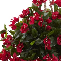 Alternative view of Nearly Natural Bougainvillea Hanging Basket UV Resistant (Indoor/Outdoor) Red