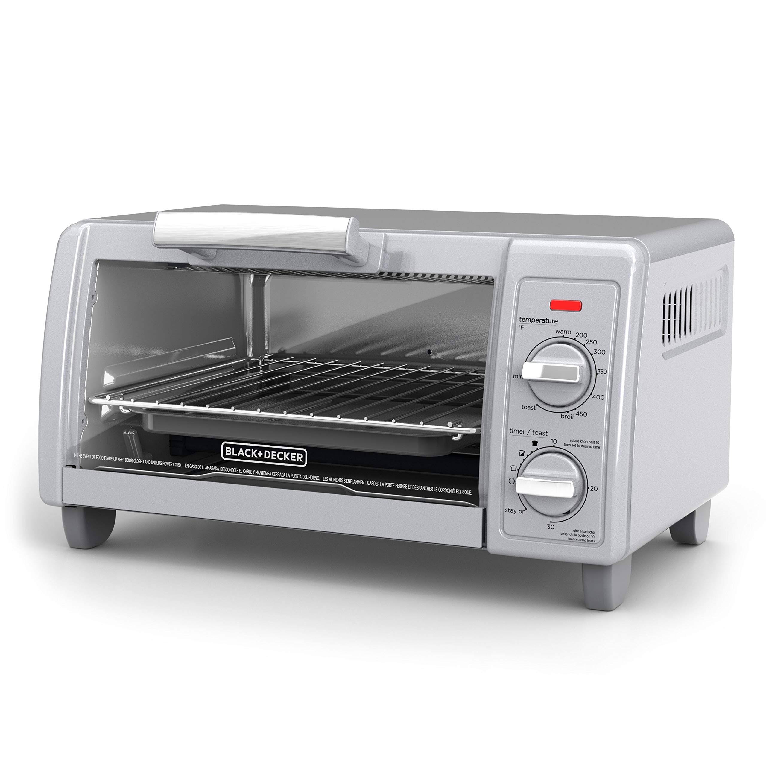 4-Slice Stainless Steel Toaster Oven Black + Decker, Silver - Image 2