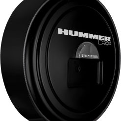 Alternative view of Boomerang Hummer H2 (05-10) – Color Matched MasterSeries Hard Tire Cover – (Color Matched Plastic Face & Stainless Steel Ring) – Hummer H2 Logo – Pewter Metallic
