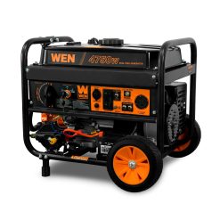 Wen DF475T 4750-Watt 120V/240V Dual Fuel Portable Generator with Wheel Kit and Electric Start – Carb Compliant