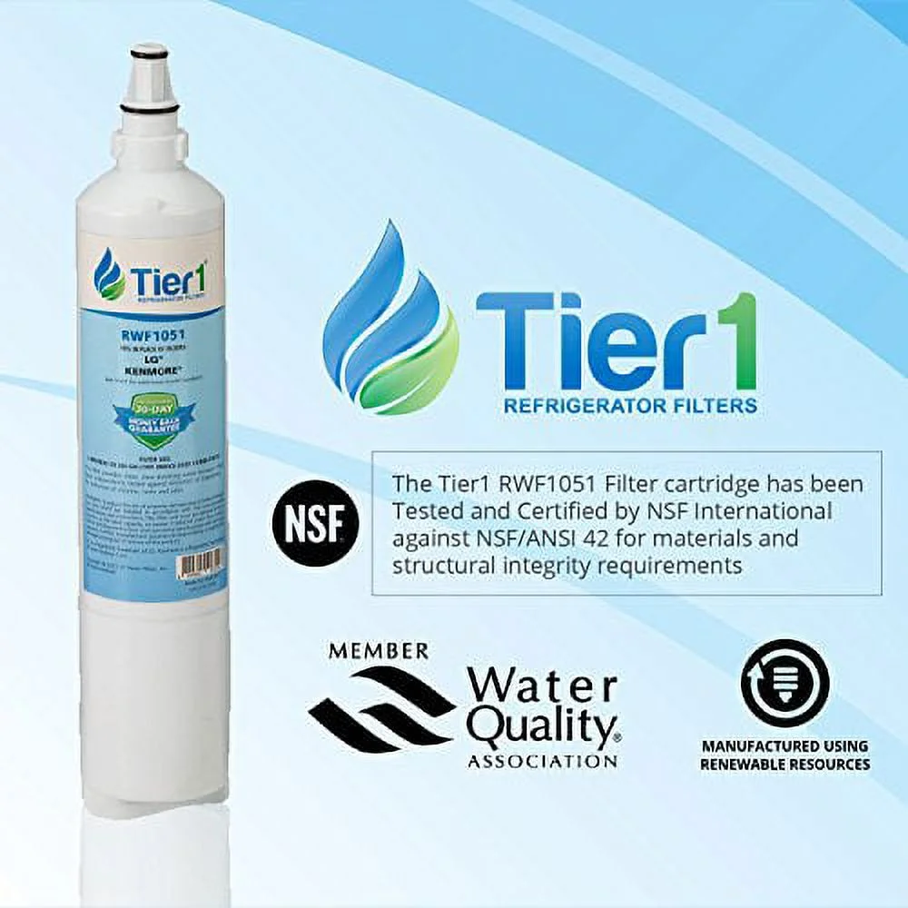 Tier1 5231JA2006A Refrigerator Water Filter 3-pk | Replacement for LG LT600P, 5231JA2006B, Kenmore 46-9990, 9990, 469990, 5231JA2006F, 5231JA2005A, Fridge Filter - Image 2