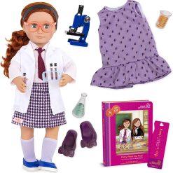 Our Generation Doll by Battat- Sia 18 Deluxe Posable Twin Science Fashion Doll with Book & Accessories- for Age 3 Years & Up