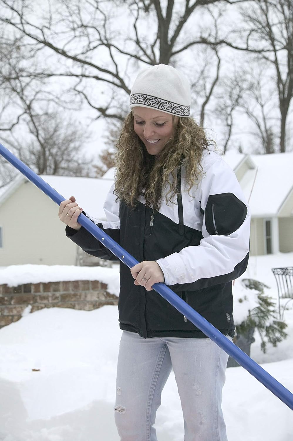 Snow Roof Rake by Avalanche! Original 500 with Slide Material: Easy Heavy Snow Removal for Standard Asphalt Shingled Roofs to Prevent Ice Dams and Damage. 17 Inch Wide, 16 Feet Long, 1.5 Inch Wheels - Image 6