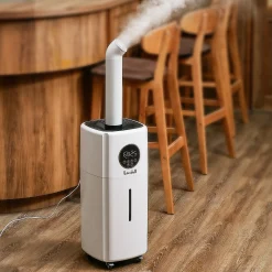 Large Humidifiers Whole-House Style Industrial Humidifier 2000 sq.ft, 5.5Gal Plant Humidifier Cool Mist Top Fill Humidifier 21L 2000ML/H Dual 360 Nozzles 3