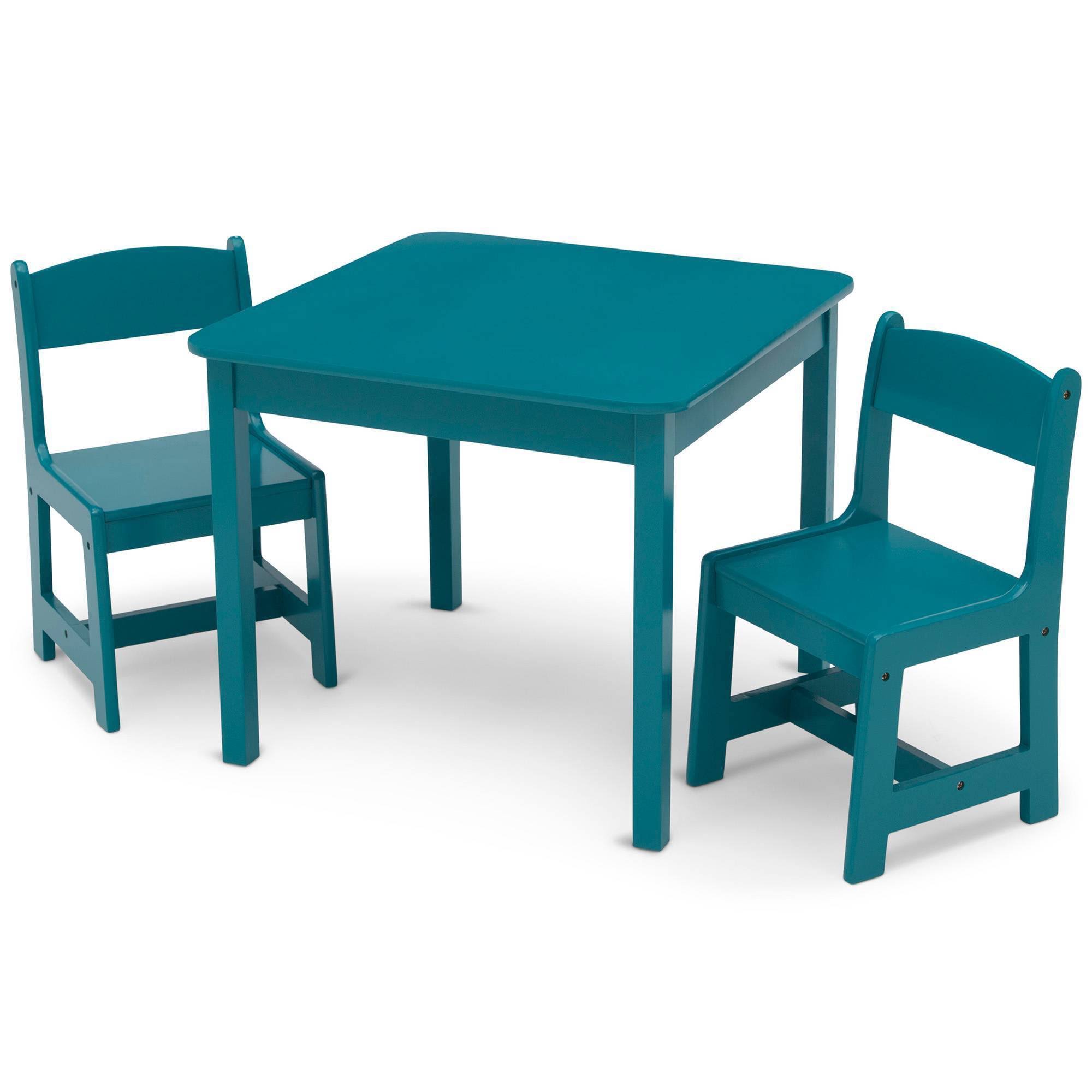 Delta Children MySize Kids Wood Table and Chair Set – Teal - Image 4