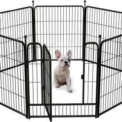 FXW Dog Pen Playpen, 8/32 Panels Pet Fence Playpen Gate Cage Kennel Indoor Outdoor Yard RV Camping for Puppies Small/Medium/Large Dogs, 32 Height