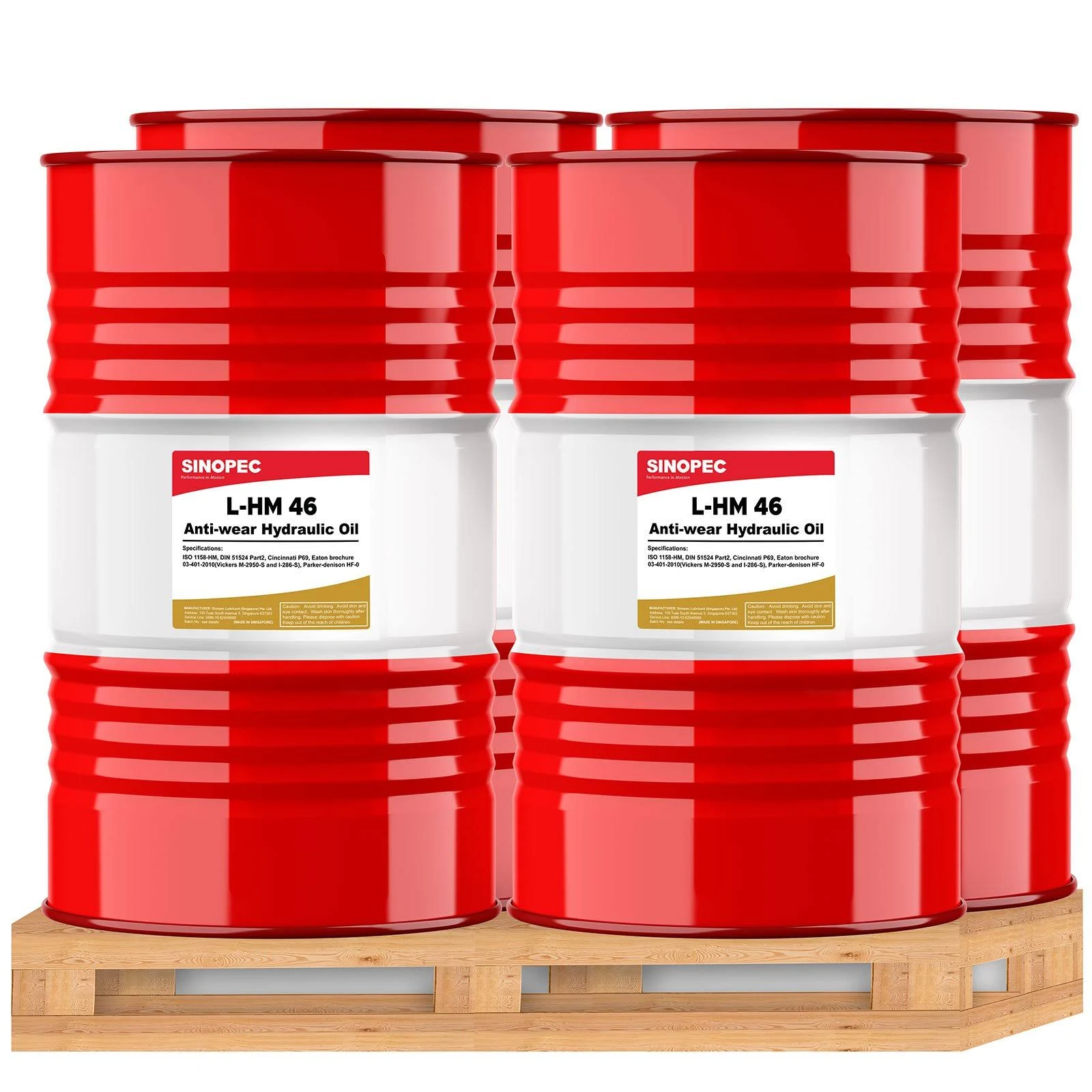Sinopec AW 32 Hydraulic Oil Fluid (ISO VG 32, SAE 10W), 55 Gallon Drum - Image 5