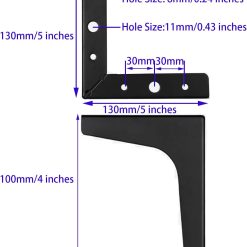 Alternative view of 4 Inch Furniture Legs Modern Metal Cabinet Legs Set of 4, Furniture Feet Black Dresser Legs DIY Replacement Feet for Table Sofa Nightstand Chair Couch Ottoman Cabinet