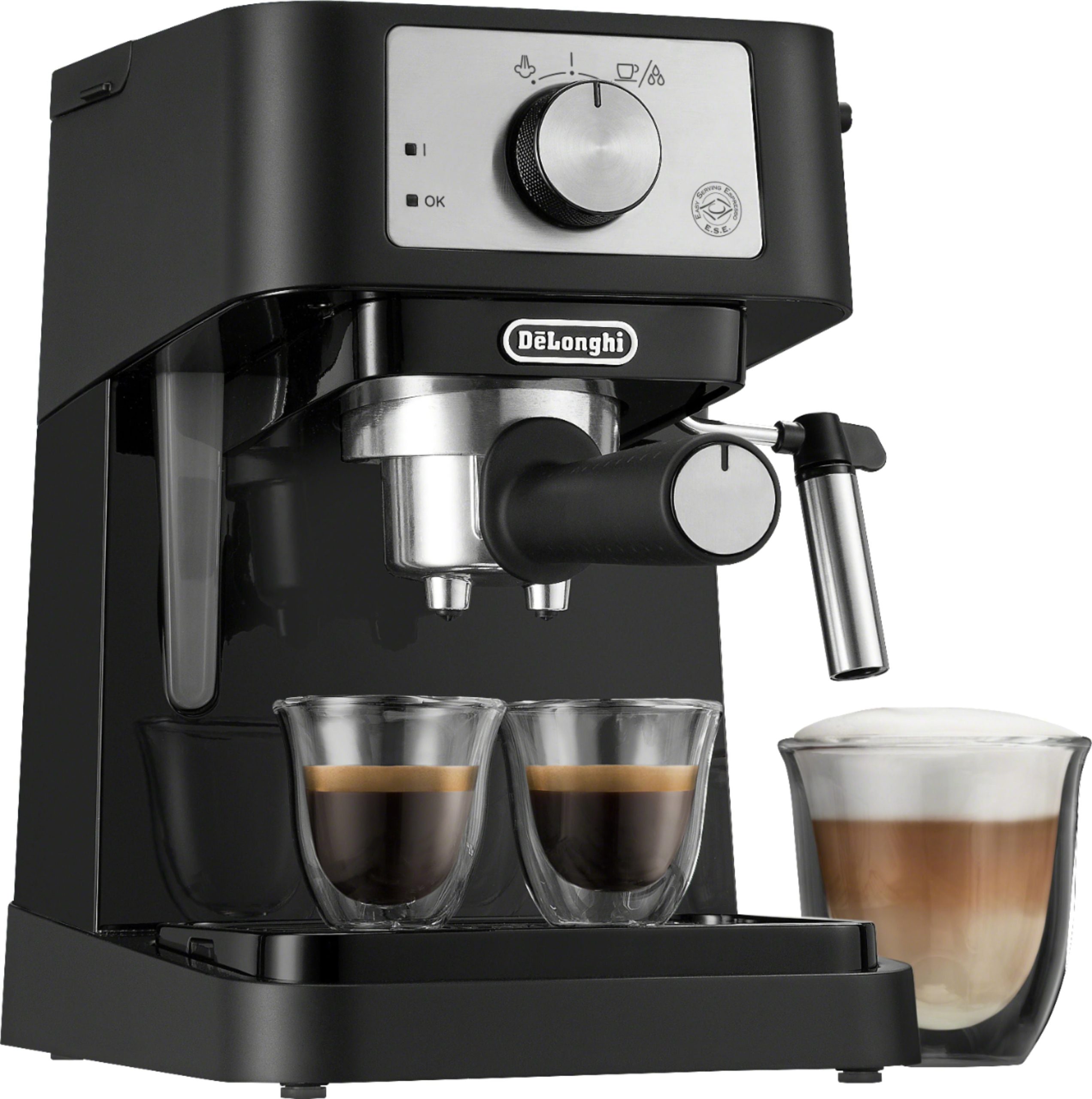 De’Longhi – Stilosa 15 Bar Pump Espresso Machine EC260BK – Black and Stainless - Image 3