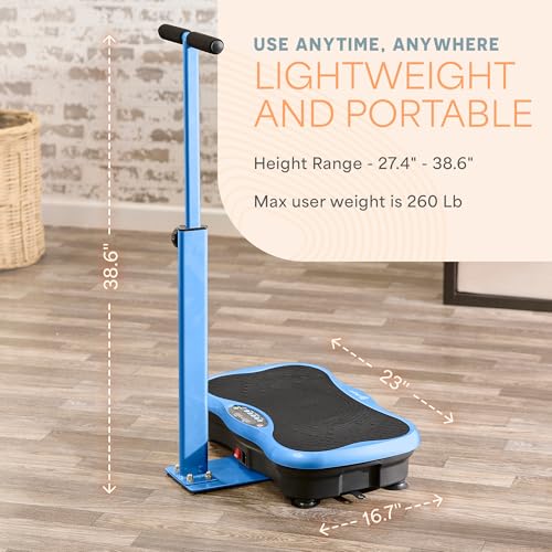 Lifepro TrimLite Vibration Plate Exercise Machine with Handlebars ?C Whole Body Vibration Machine, Ideal Lymphatic Drainage Massager ?C 99 Speed Levels, Bluetooth Speaker, Resistance Bands & Remote - Image 16