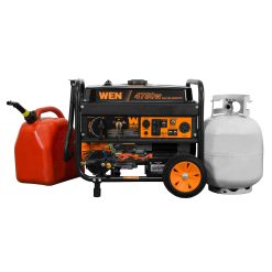 Alternative view of Wen DF475T 4750-Watt 120V/240V Dual Fuel Portable Generator with Wheel Kit and Electric Start – Carb Compliant