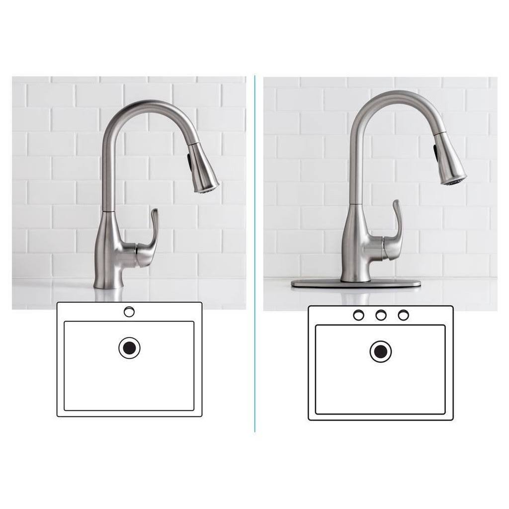 Moen Kaden Single-Handle Pull-Down Sprayer Kitchen Faucet Stainless - Image 2
