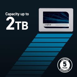 Alternative view of Crucial MX500 1TB 3D NAND SATA 2.5 Inch Internal SSD, up to 560MB/s – CT1000MX500SSD1(Z)