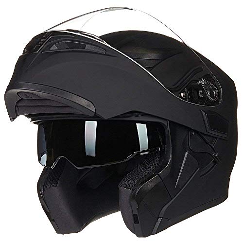 ILM Motorcycle Dual Visor Flip up Modular Full Face Helmet DOT 6 Colors Model 902 - Image 17