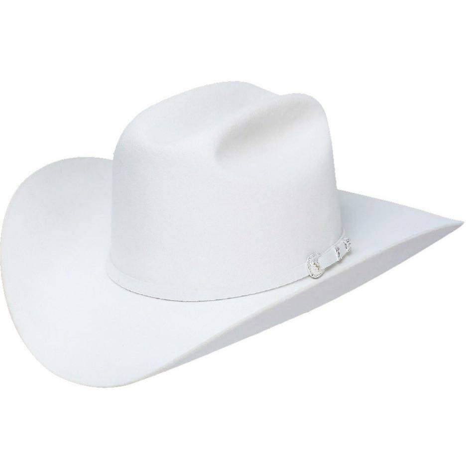 10x Stetson Shasta Beaver Felt Cowboy Hat White, 7 1/4×22 / White