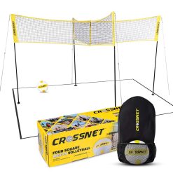 Alternative view of Crossnet 4 Way Adjustable Volleyball Net and Volleyball Game Set (Open Box)
