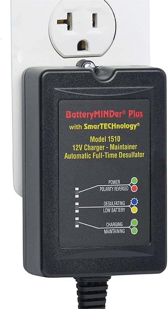 BatteryMINDer 1510: 12 Volt-1.5 Amp Battery Charger, Battery Maintainer, and Battery Desulfator ?C Designed for Cars, Trucks, Motorcycles, ATV, Boats, RV - Image 3