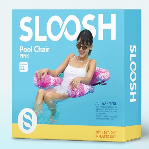 Sloosh Pool Floats Chairs Adult,Inflatable Pool Lounge,Plant Pattern Floating Mat Hammock,Blow up Water Chairs Noodles rafts for Party Summer Water Beach Fun - Image 17