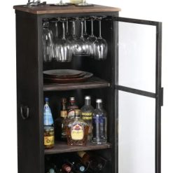 Alternative view of Howard Miller 547915 Brayton Wine & Bar Cabinet Door Organizer Trays, Brown, Small