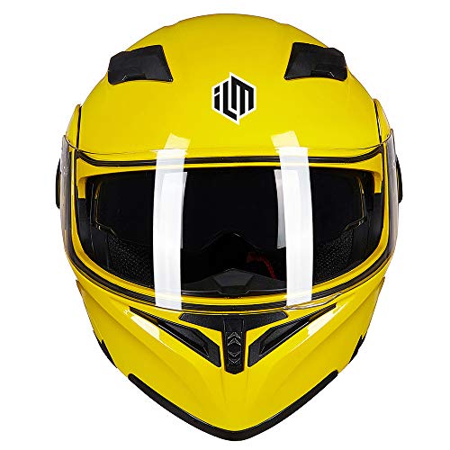 ILM Motorcycle Dual Visor Flip up Modular Full Face Helmet DOT 6 Colors Model 902 - Image 41