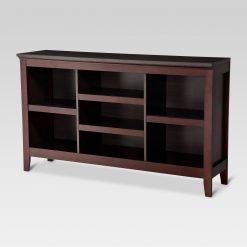 Threshold 32×22 Carson Horizontal Bookcase with Adjustable Shelves, Espresso