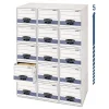Bankers Box Stor/Drawer Steel Plus Storage Box Letter White/Blue 6/Carton