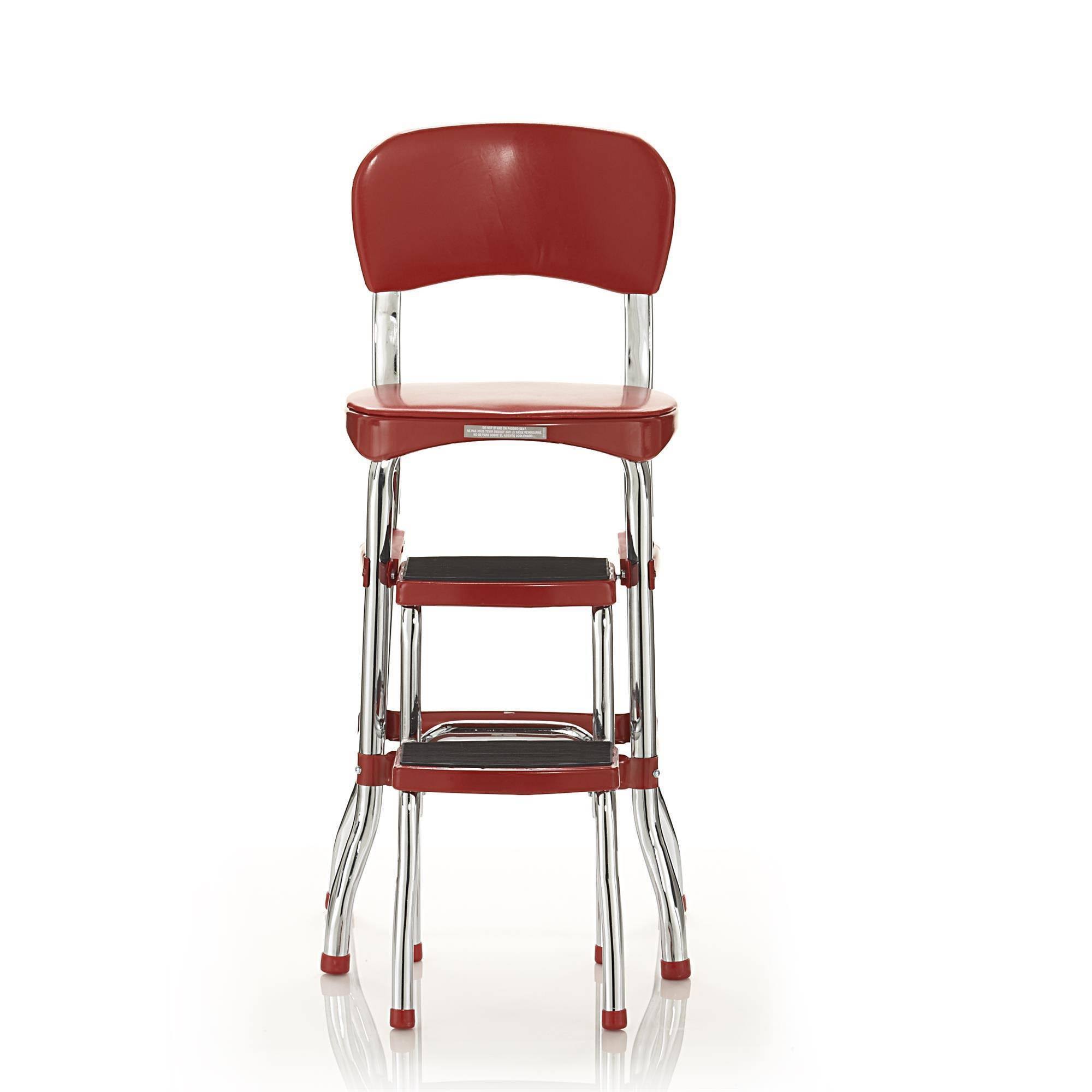 Cosco Red Retro Counter Chair / Step Stool - Image 8